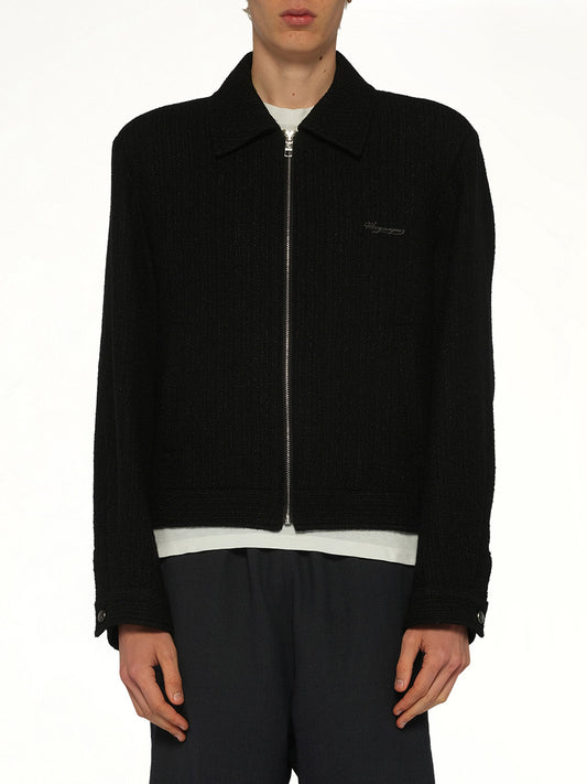 Image of Coats & Jackets. Product name - Wool Blouson in Black colour by brand - WOOYOUNGMI