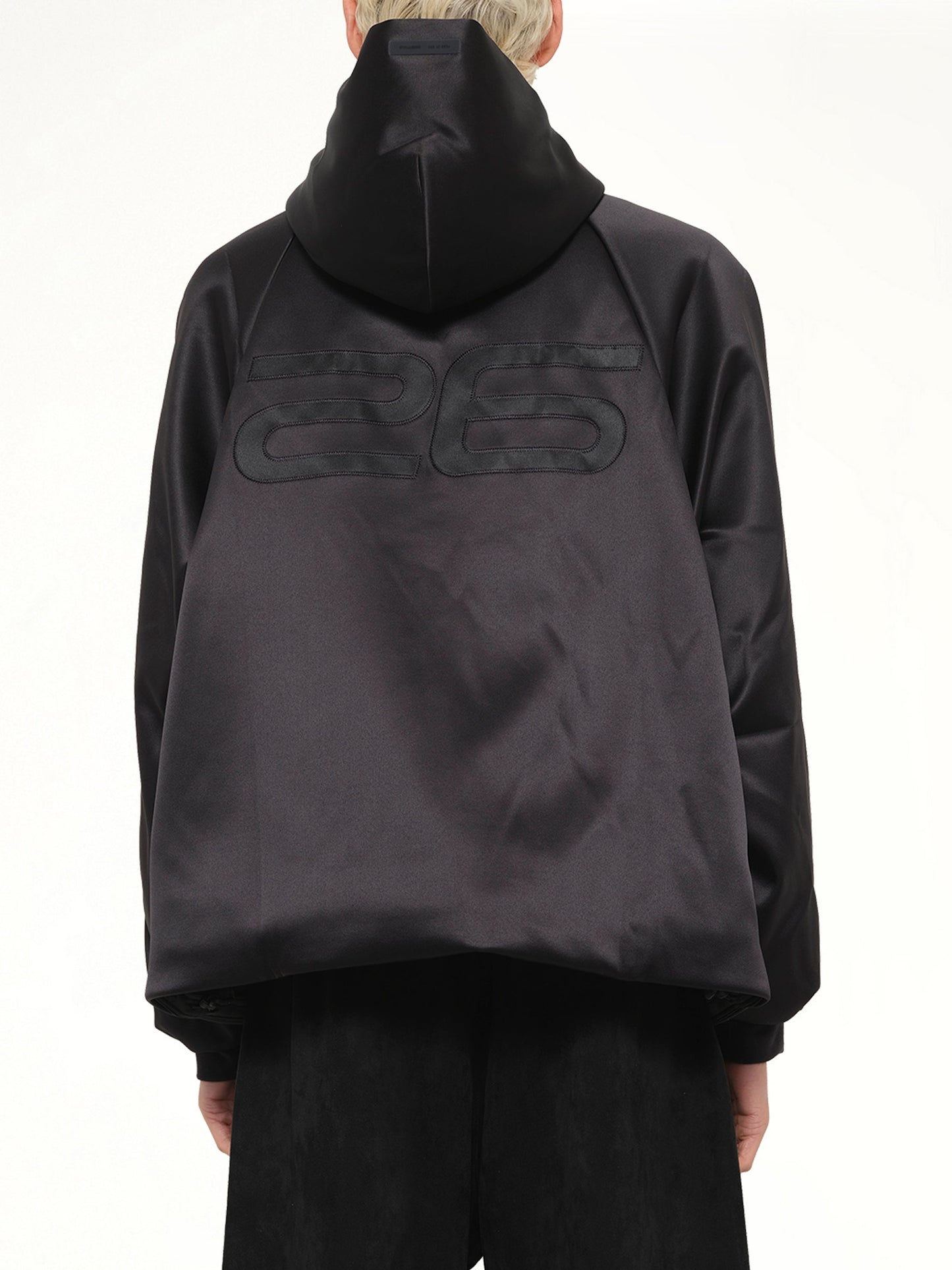 FEAR OF GOD ESSENTIALS Hooded Bomber Jacket (Black)