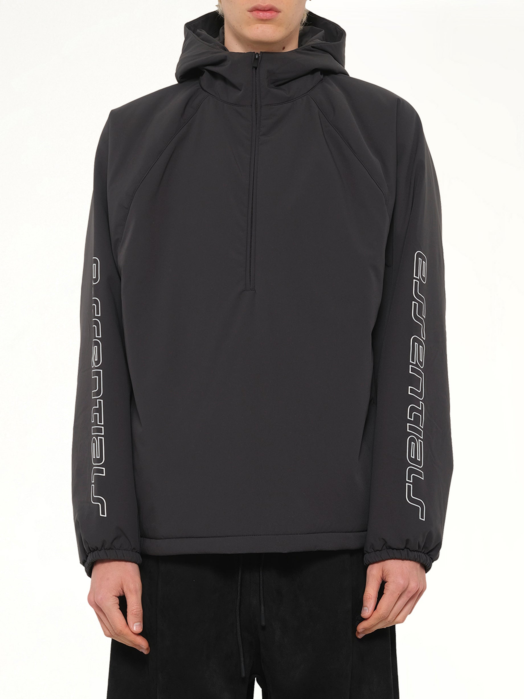 Image of Coats & Jackets. Product name - Half Zip Anorak in Black colour by brand - FEAR OF GOD ESSENTIALS