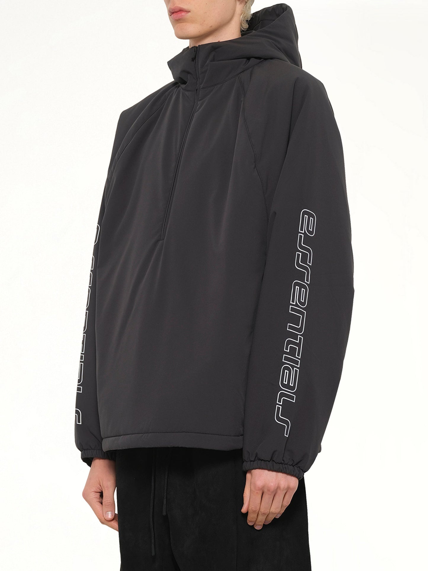 FEAR OF GOD ESSENTIALS Half Zip Anorak (Black)