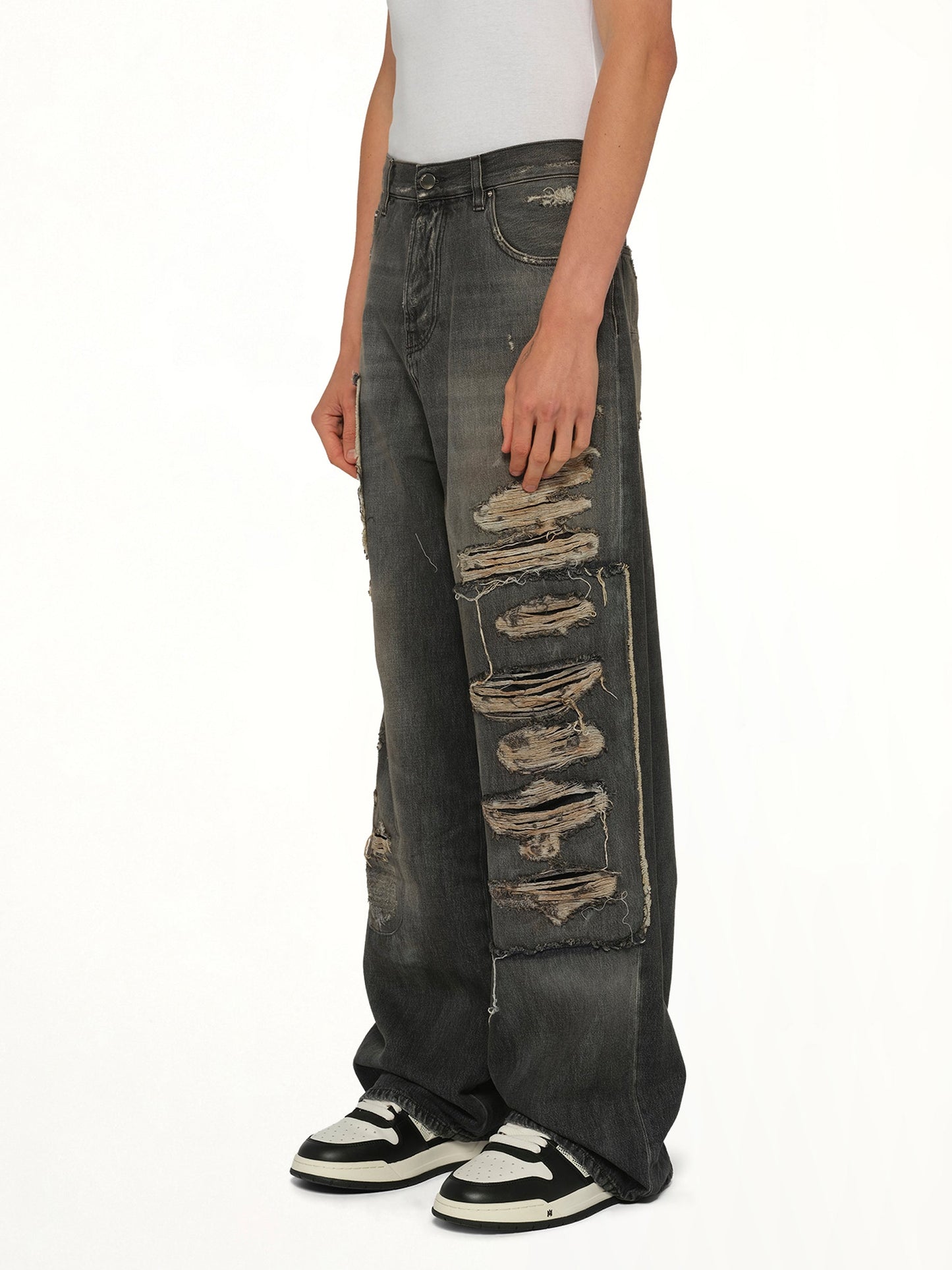 AMIRI Carpenter Repaired Baggy Jean (Black)