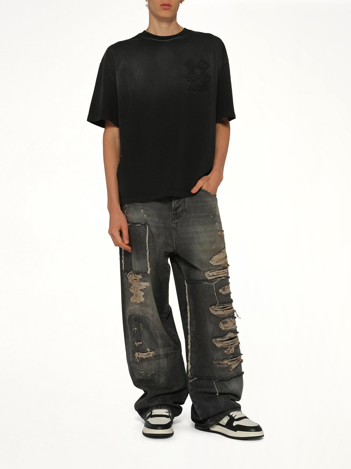 AMIRI Carpenter Repaired Baggy Jean (Black)