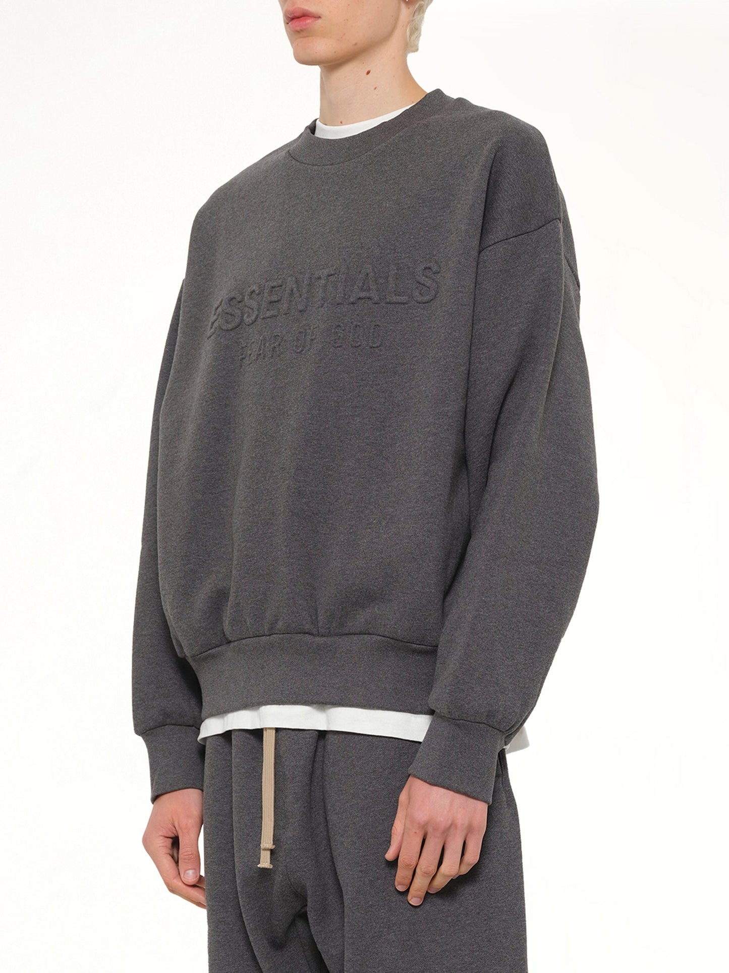 FEAR OF GOD ESSENTIALS Classic Crewneck Sweatshirt (Charcoal Heather)