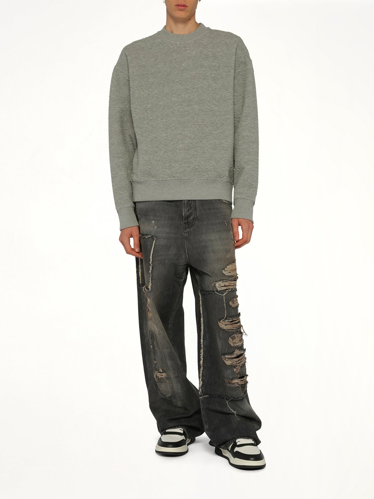 AMIRI MA Quad Oversized Sweatshirt (Grey)