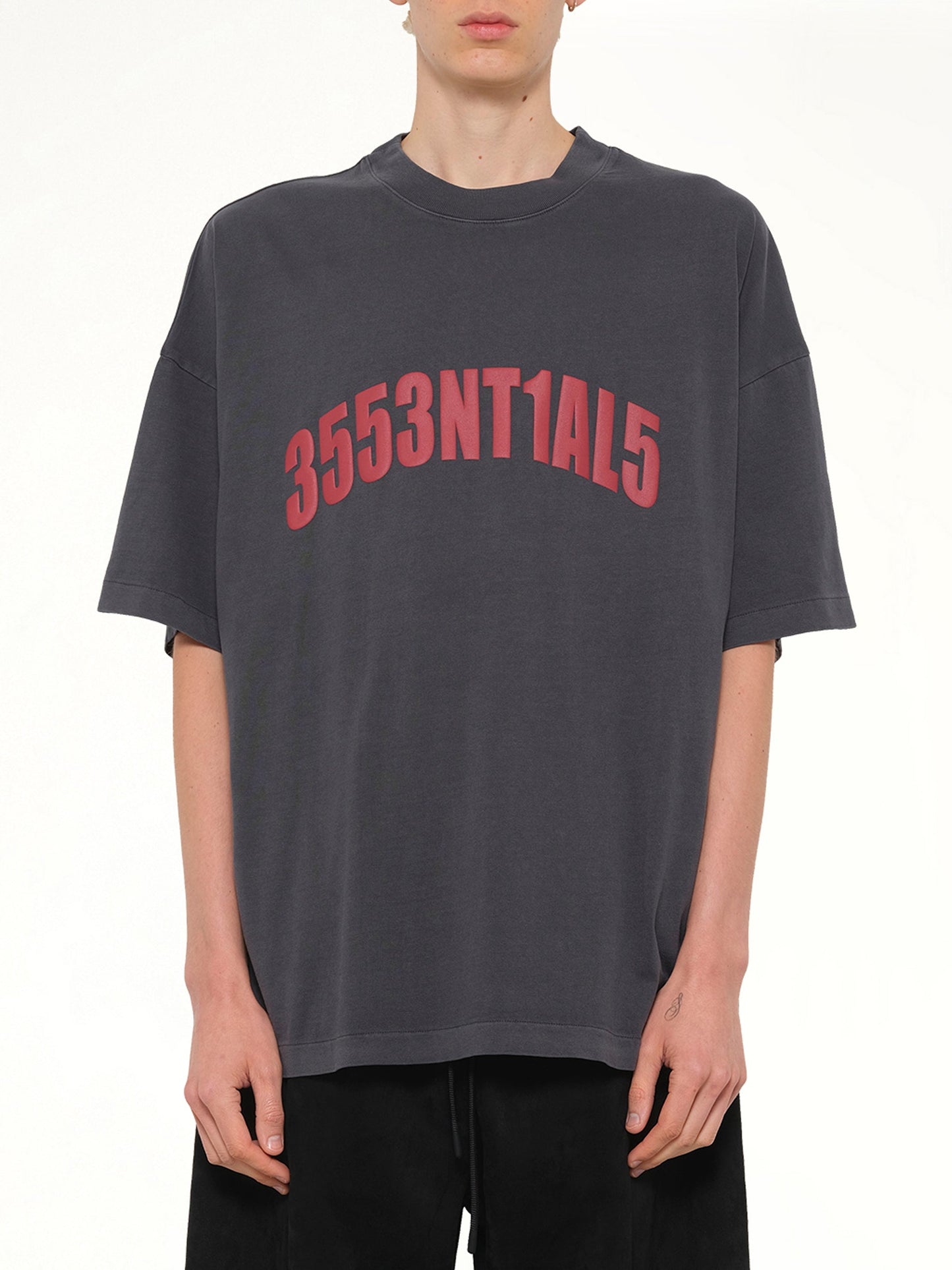 Image of T-Shirts. Product name - 3553NTIAL5 T-Shirt in Iron Grey colour by brand - FEAR OF GOD ESSENTIALS