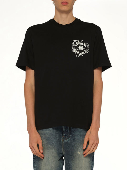 Image of T-Shirts. Product name - Amiri Hollywood T-Shirt in Black colour by brand - AMIRI