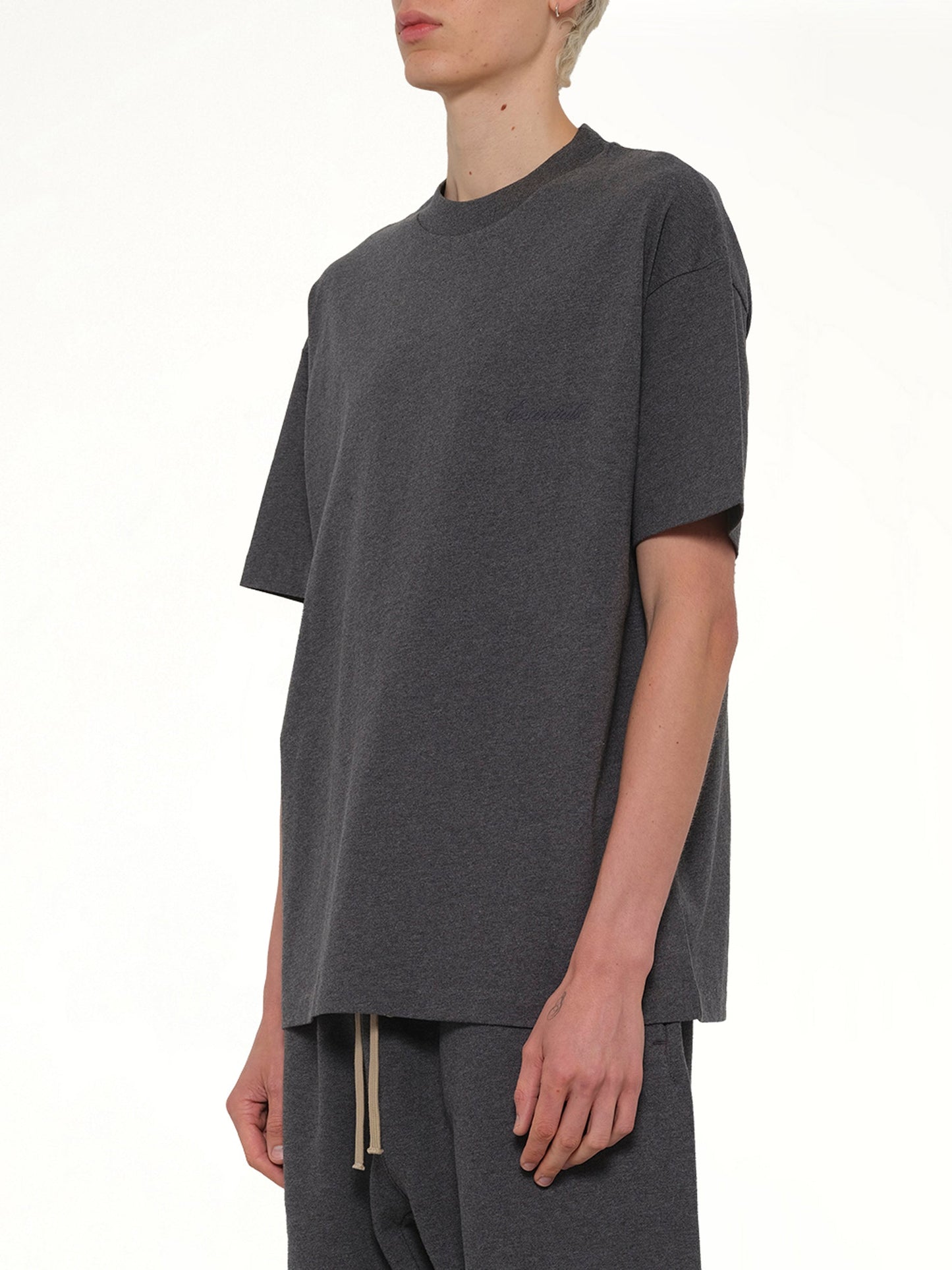 FEAR OF GOD ESSENTIALS Classic Short Sleeve T-Shirt (Charcoal Heather)