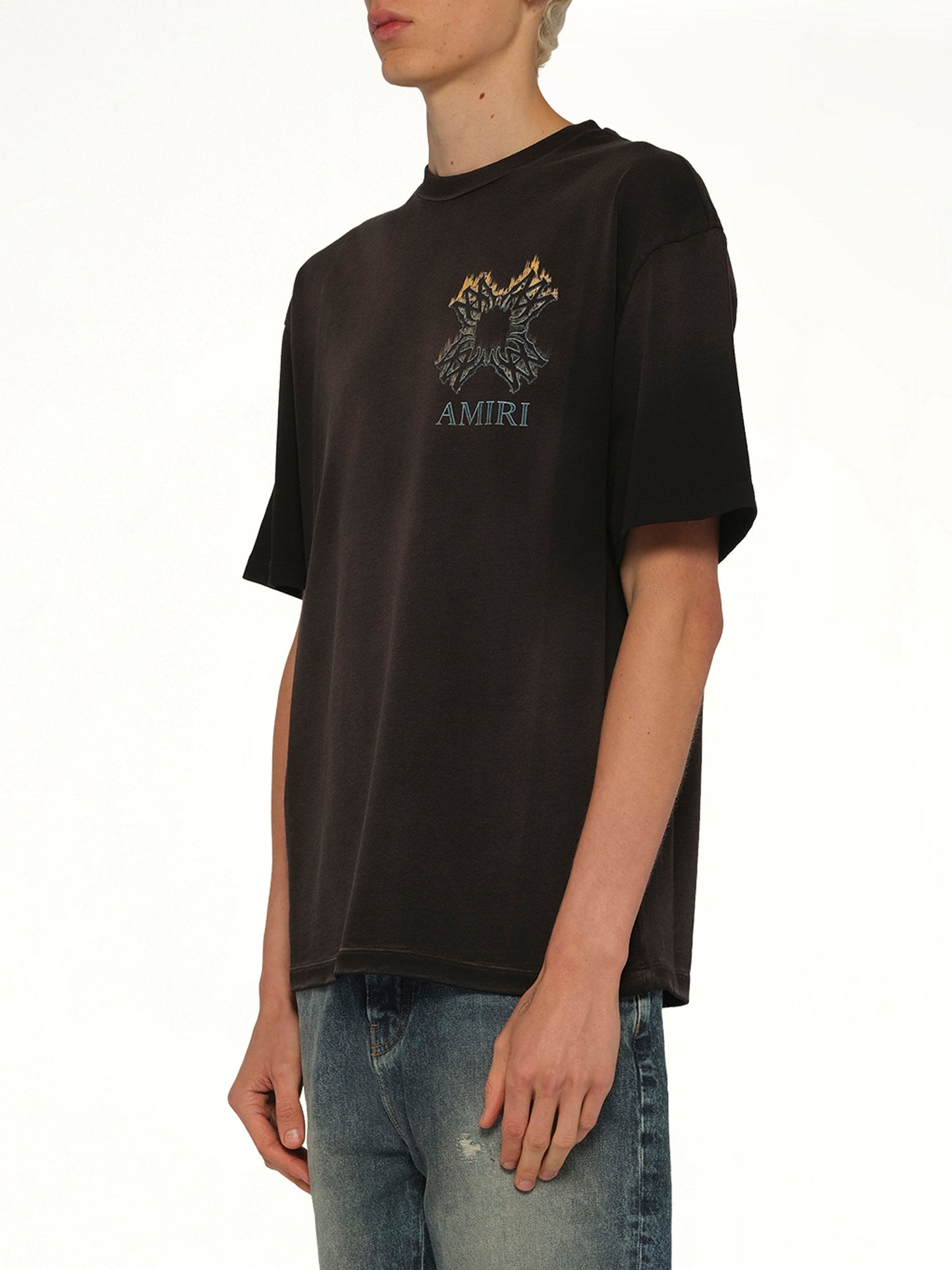 AMIRI MA Quad Flames Oversized T-Shirt (Black)