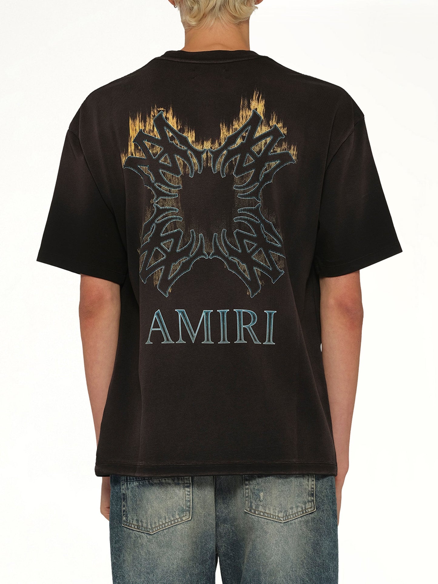 AMIRI MA Quad Flames Oversized T-Shirt (Black)