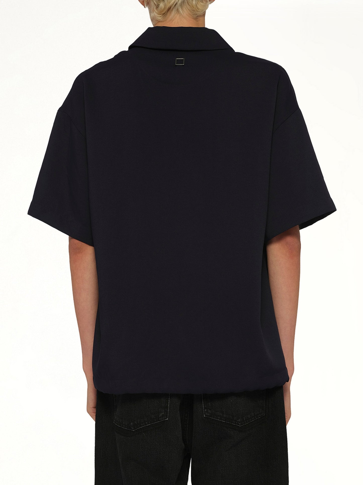 WOOYOUNGMI Half Sleeve Polo (Navy)