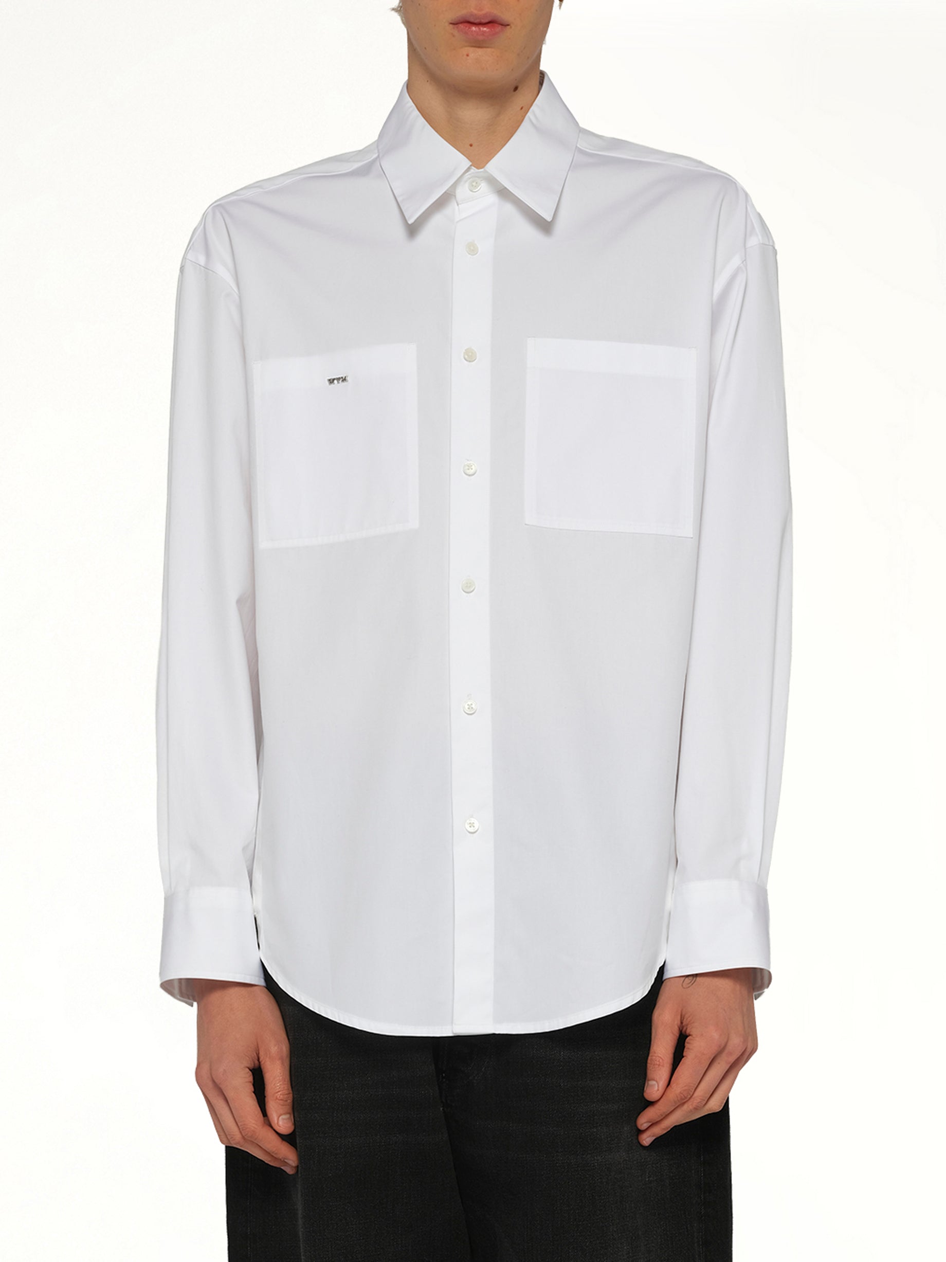 Image of Shirts. Product name - Pocket Shirt in White colour by brand - WOOYOUNGMI