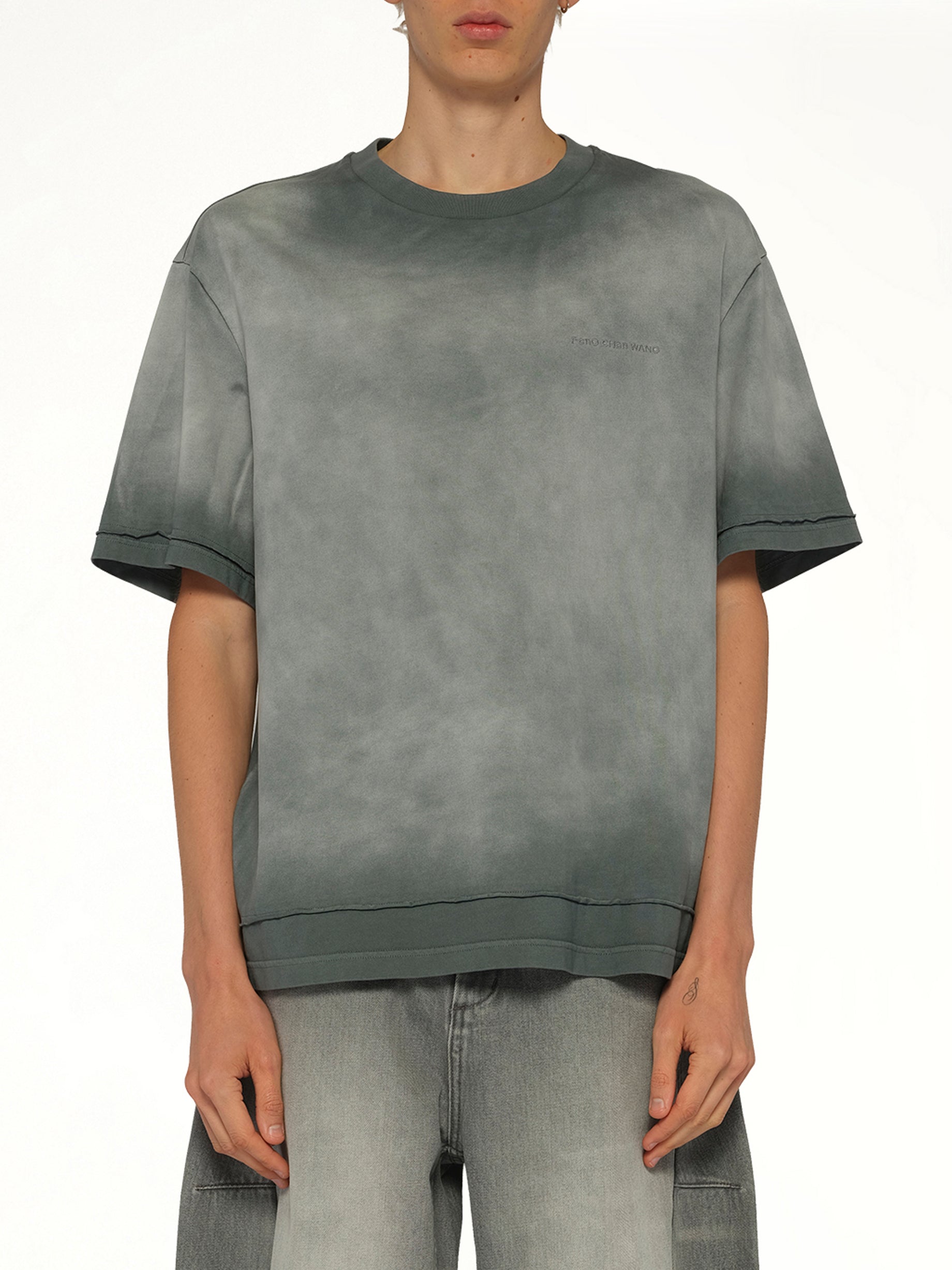 Image of T-Shirts. Product name - 2 in Grey colour by brand - FENG CHEN WANG