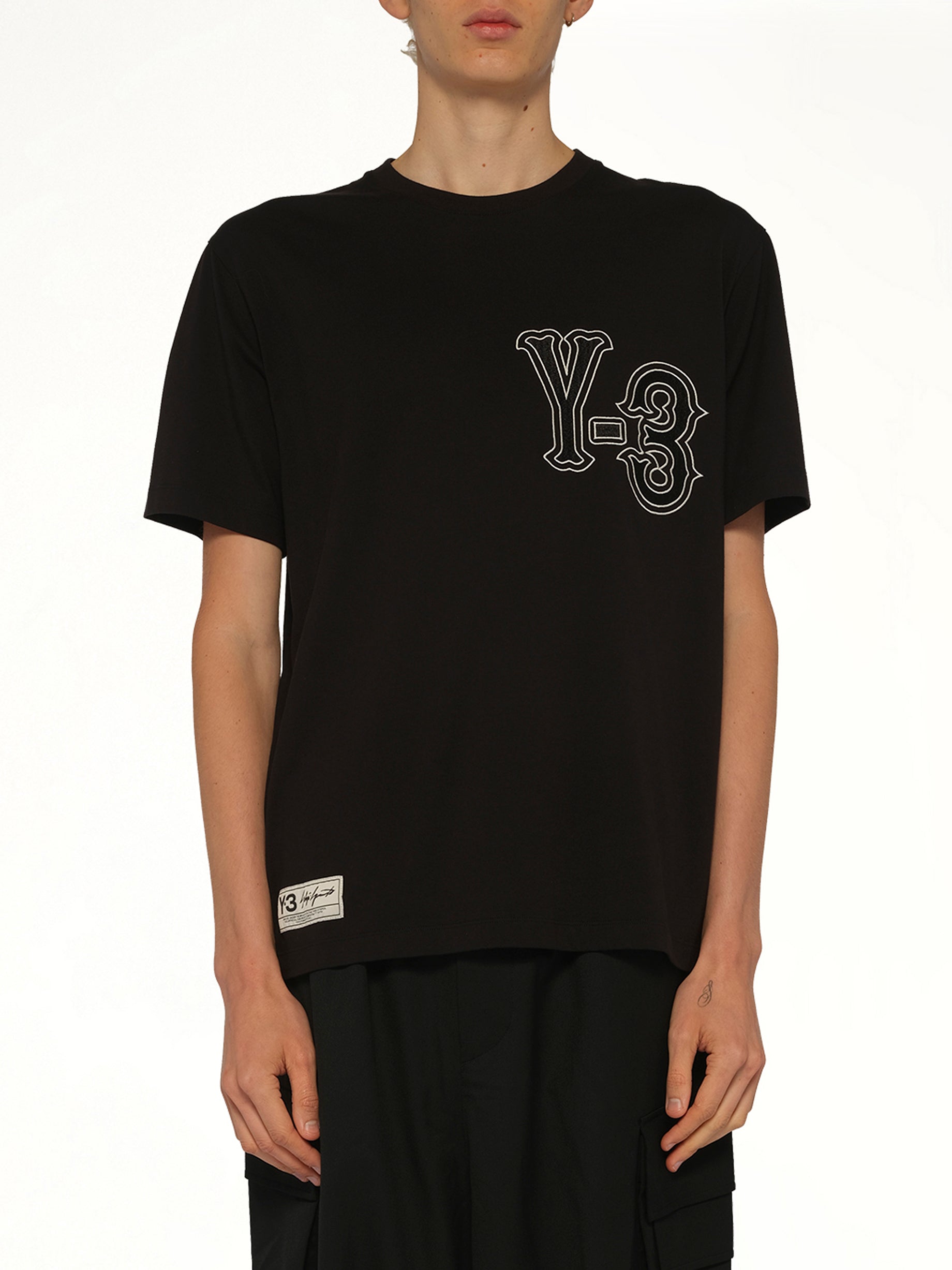 Image of T-Shirts. Product name - Elite 5 Graphics T-Shirt in Black colour by brand - Y-3