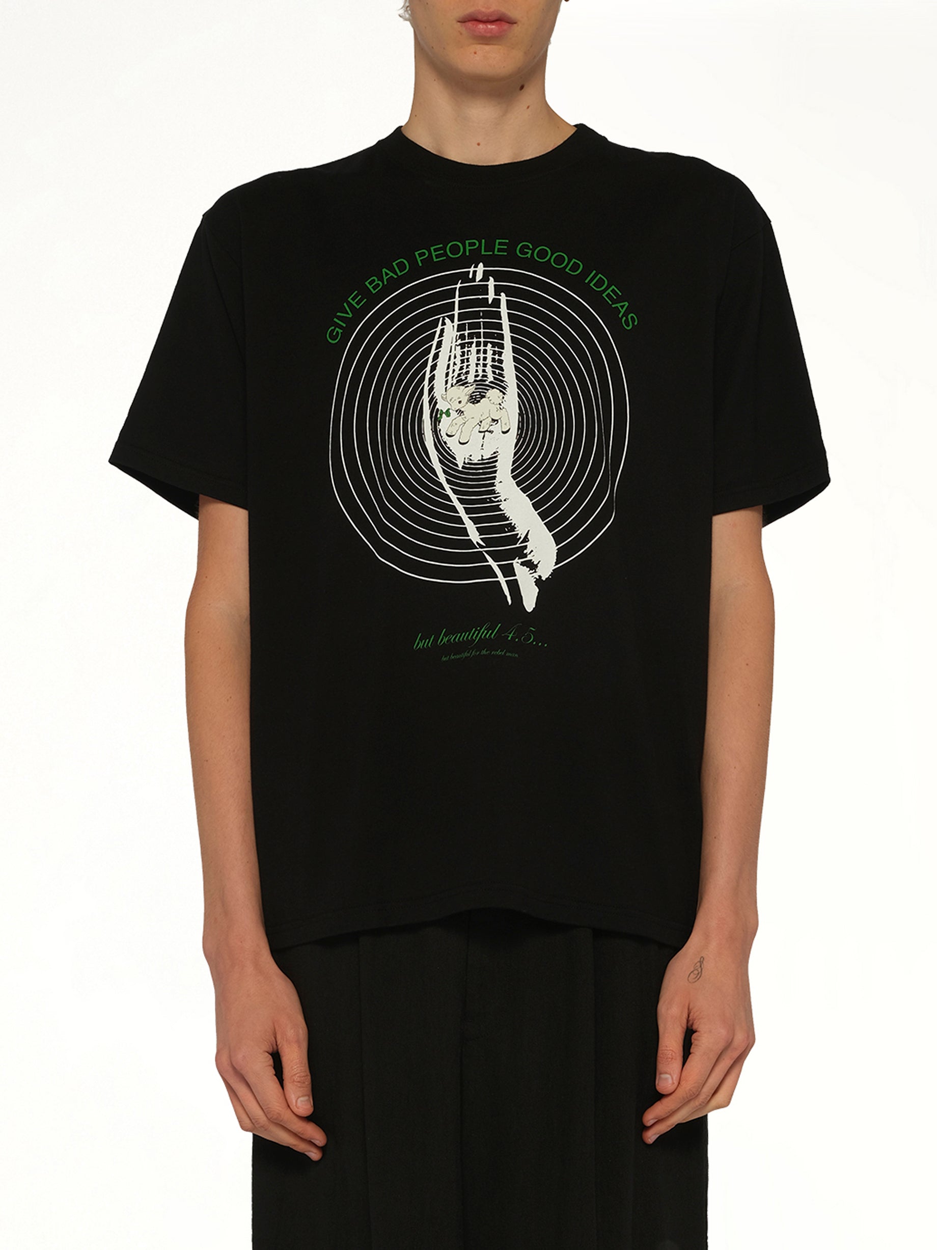 Image of T-Shirts. Product name - Hypnosis T-Shirt in Black colour by brand - UNDERCOVER