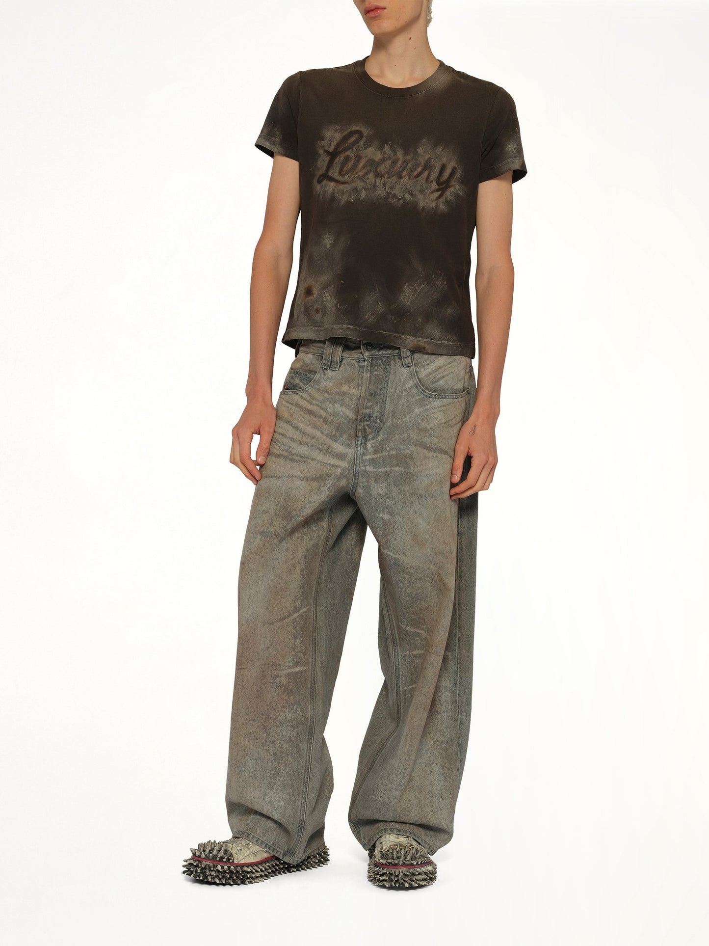 DOUBLET Luxuary Mud Paint T-Shirt (Brown)