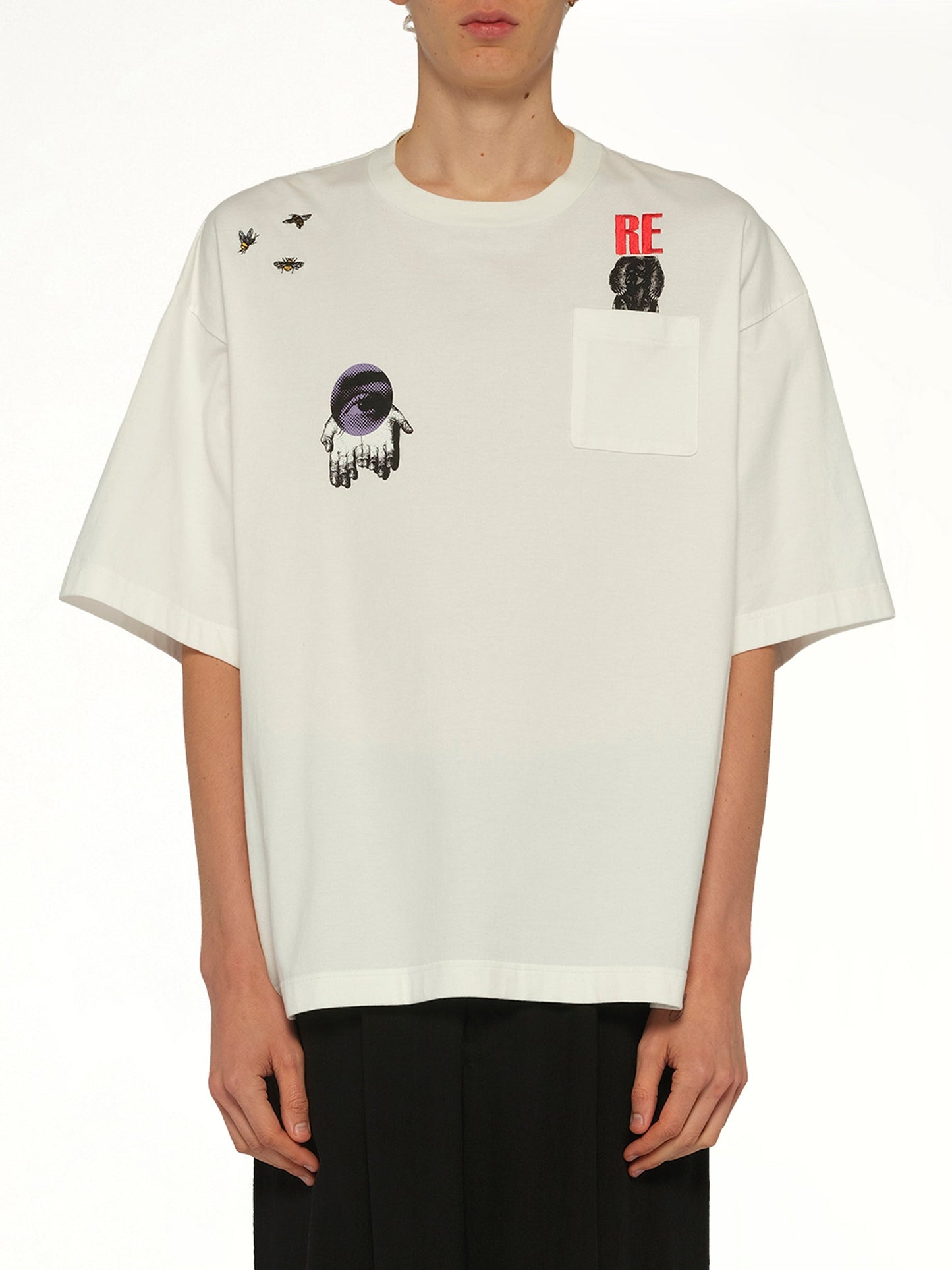 Image of T-Shirts. Product name - Mind Parasite T-Shirt in White colour by brand - UNDERCOVER