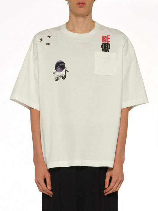 Image of T-Shirts. Product name - Mind Parasite T-Shirt in White colour by brand - UNDERCOVER