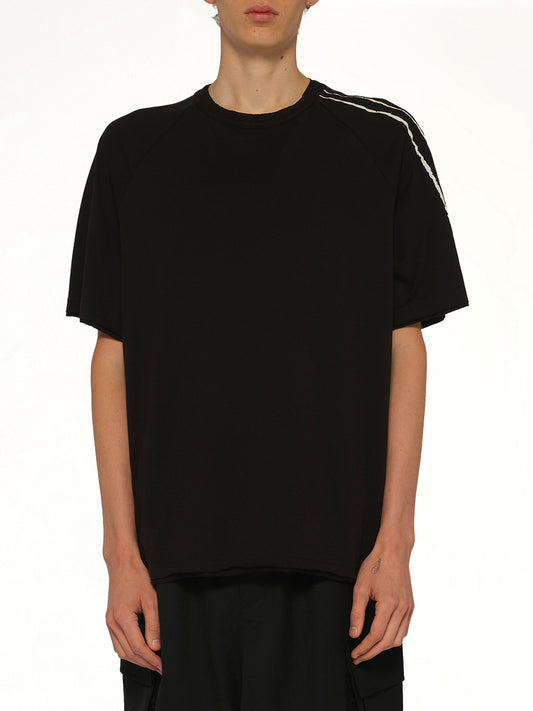 Image of T-Shirts. Product name - Reconstructed 3S T-Shirt in Black colour by brand - Y-3