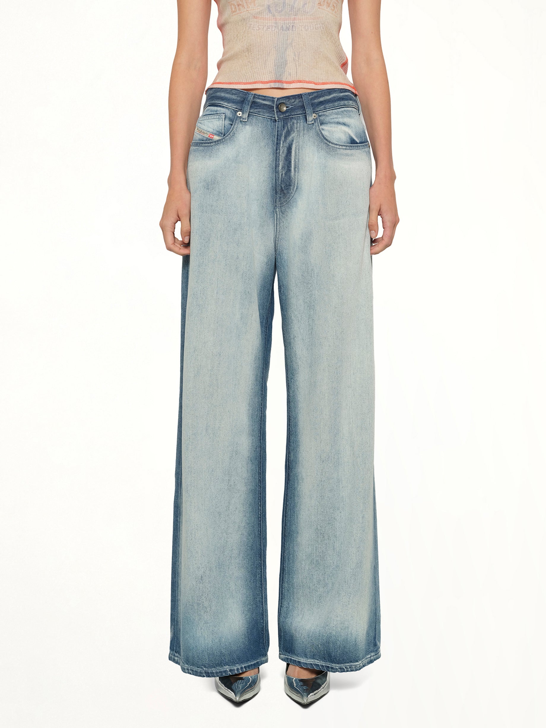 Image of Jeans. Product name - 1996 D-SIRE-FSI1 Jeans in Blue colour by brand - DIESEL