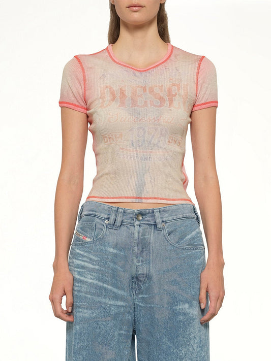 Image of T-Shirts. Product name - T-IANA T-Shirt in Red colour by brand - DIESEL