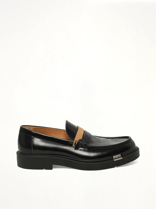 Image of Flats. Product name - Decortique Loafer in Black colour by brand - MAISON MARGIELA