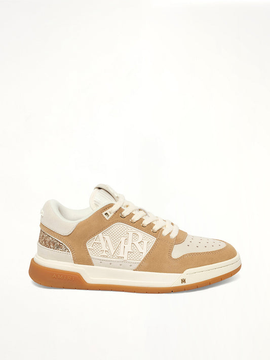 Image of Sneakers. Product name - Glitter Classic Low in Brown colour by brand - AMIRI