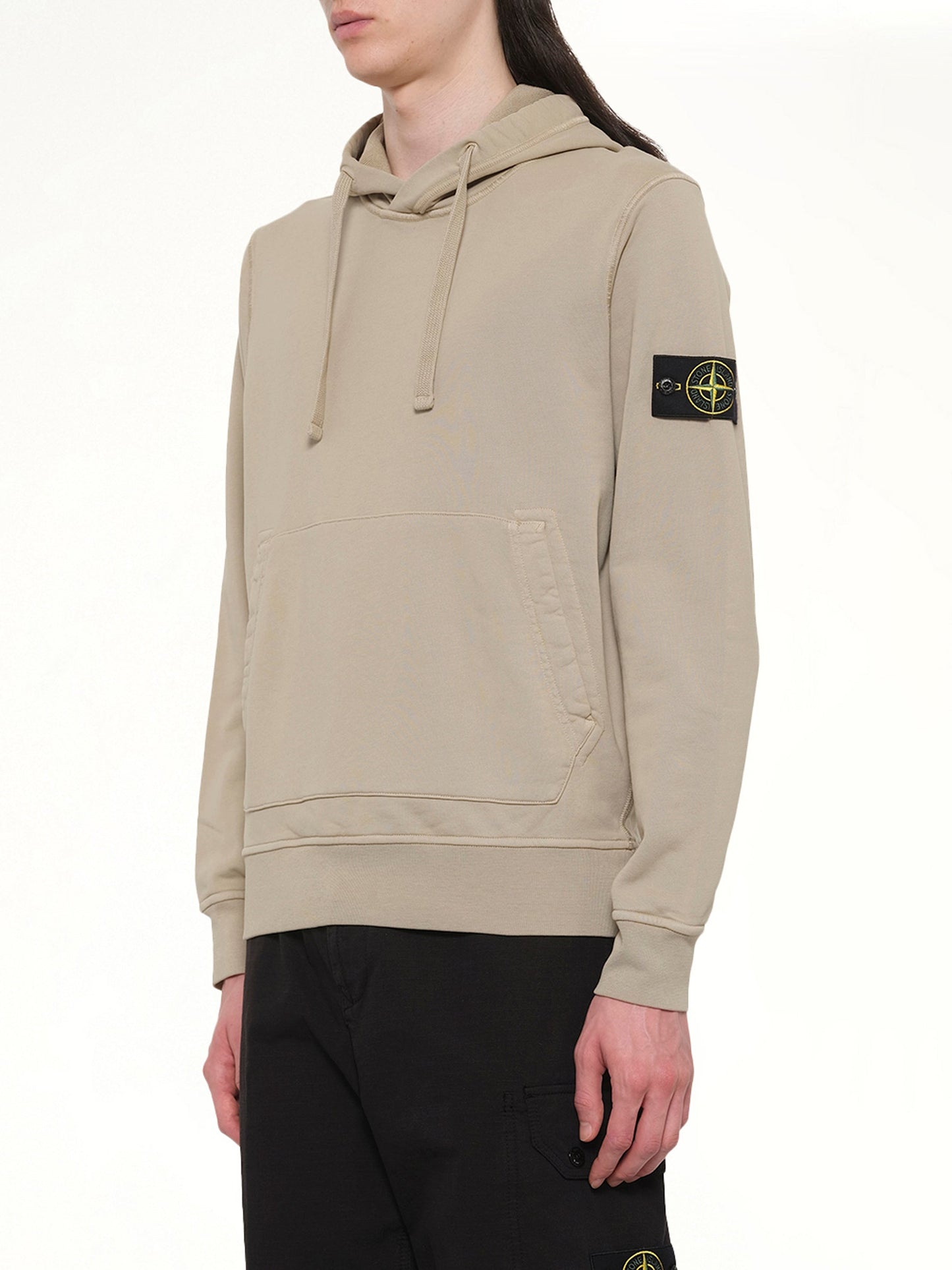 STONE ISLAND 610006 Cotton Fleece Hoodie (Desert)