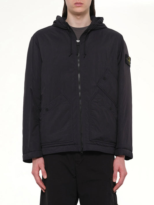 Image of Coats & Jackets. Product name - 4100018 Ripstop Short Parka in Black colour by brand - STONE ISLAND