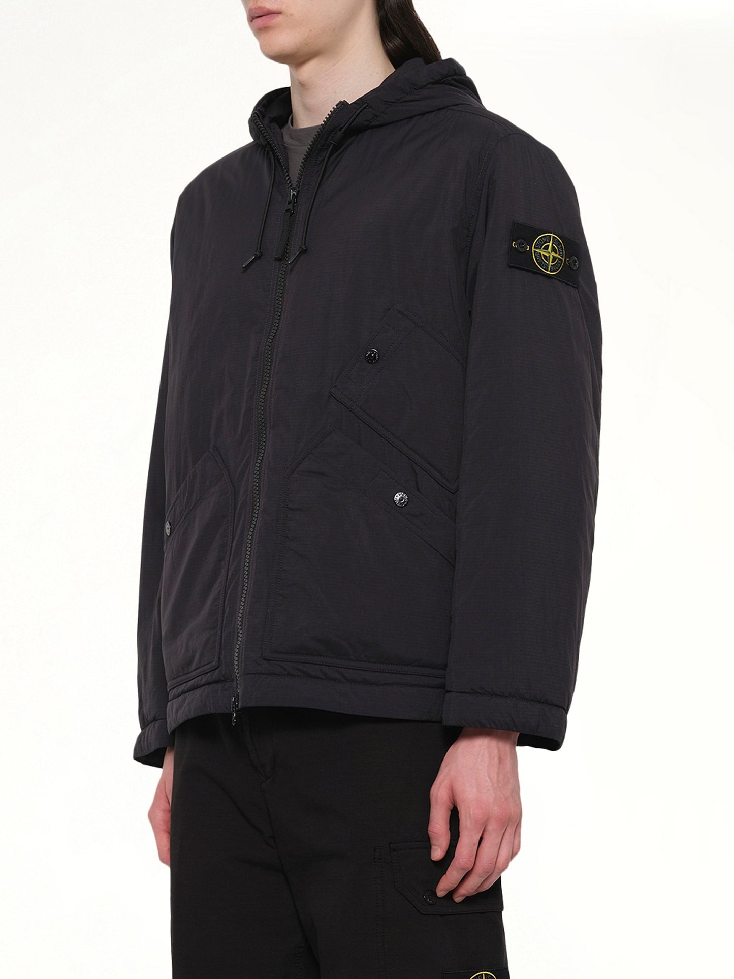 STONE ISLAND 4100018 Ripstop Short Parka (Black)