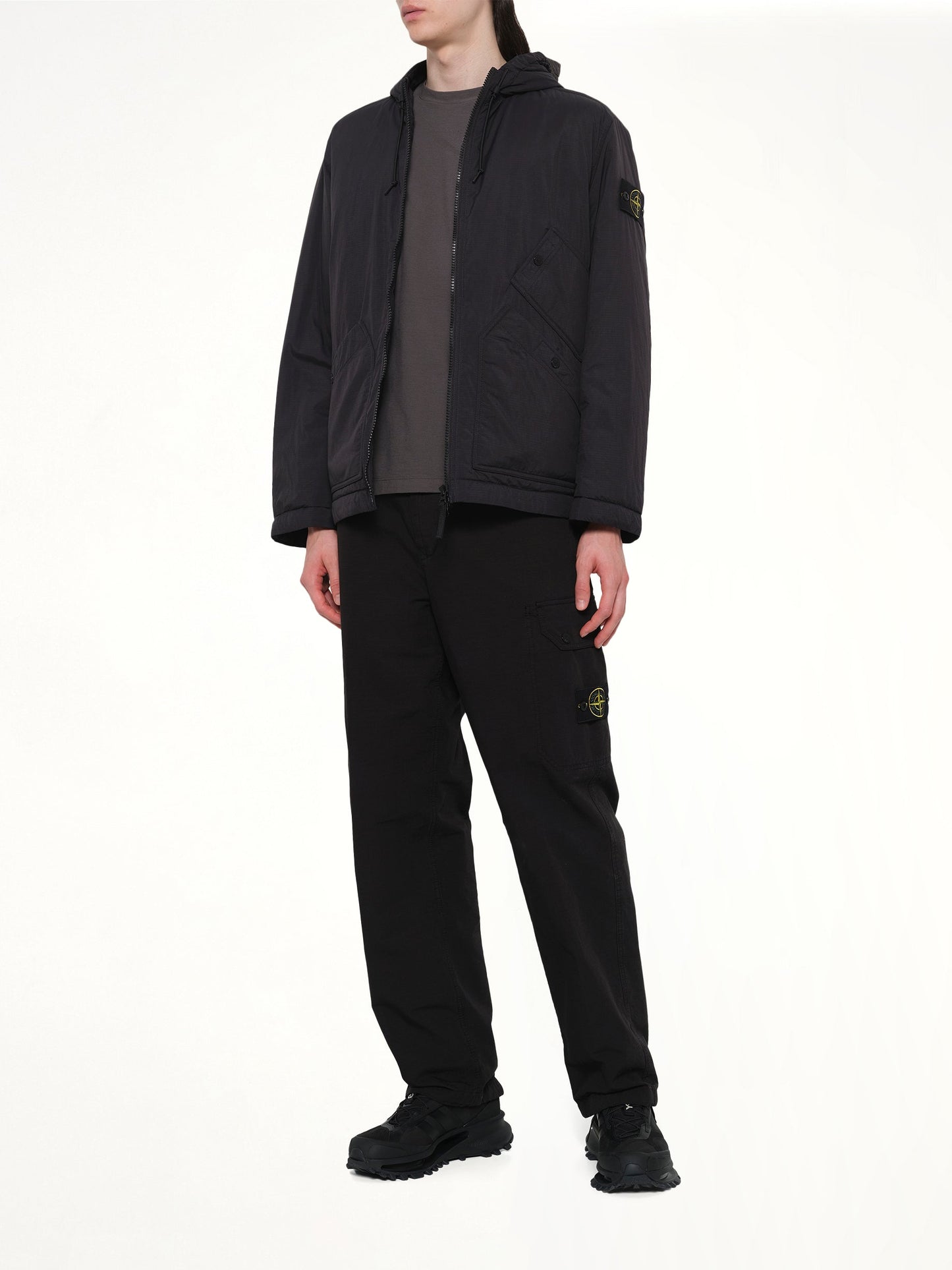 STONE ISLAND 4100018 Ripstop Short Parka (Black)