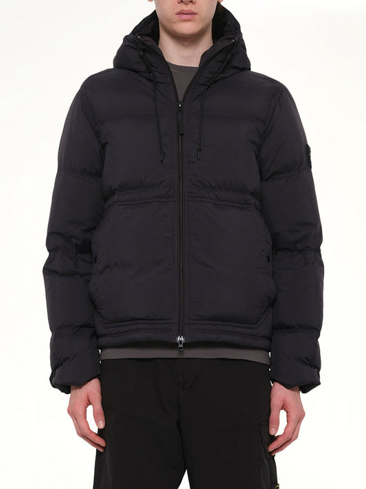 Image of Coats & Jackets. Product name - 4100019 Ripstop Short Parka in Black colour by brand - STONE ISLAND