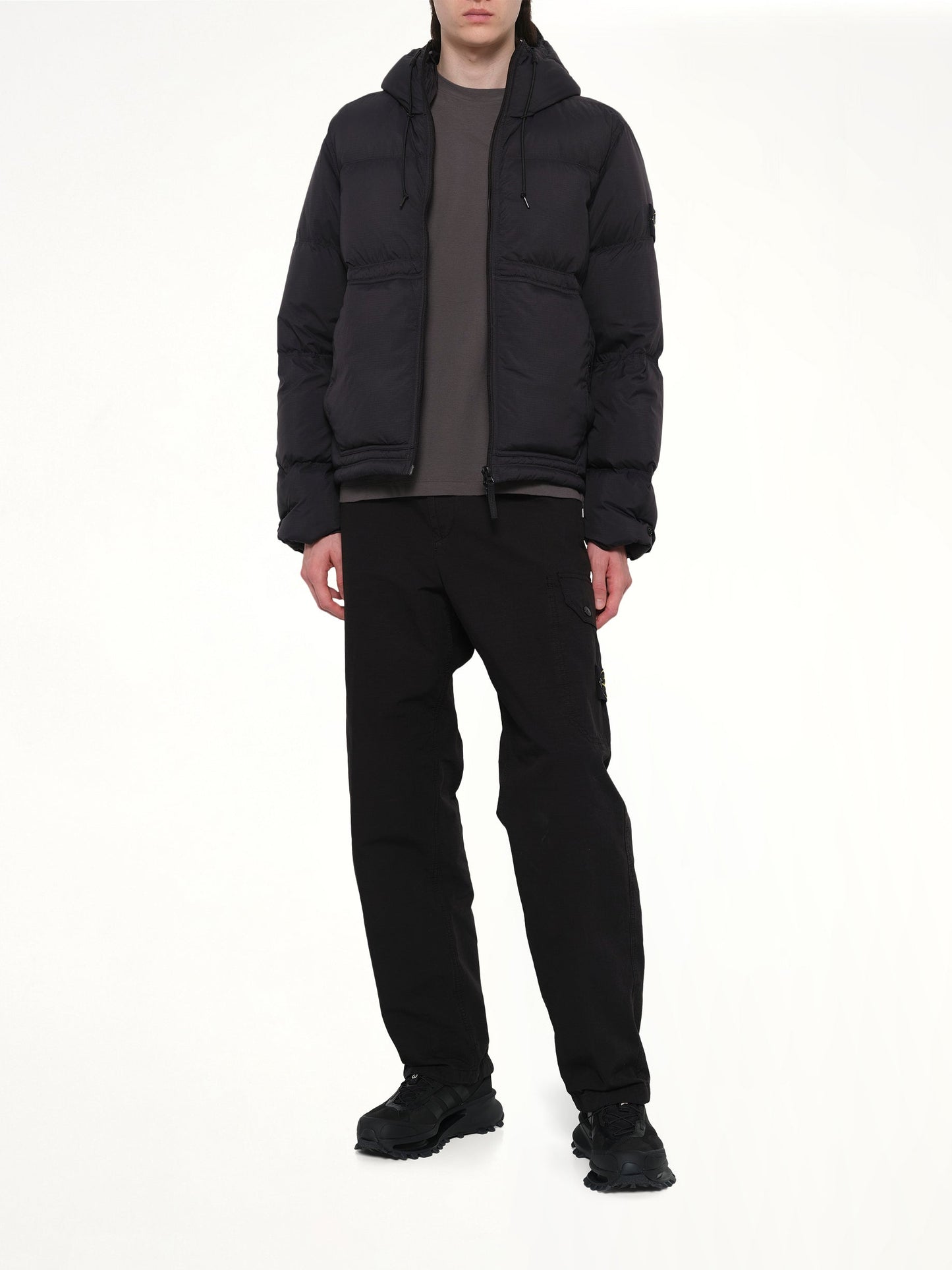 STONE ISLAND 4100019 Ripstop Short Parka (Black)