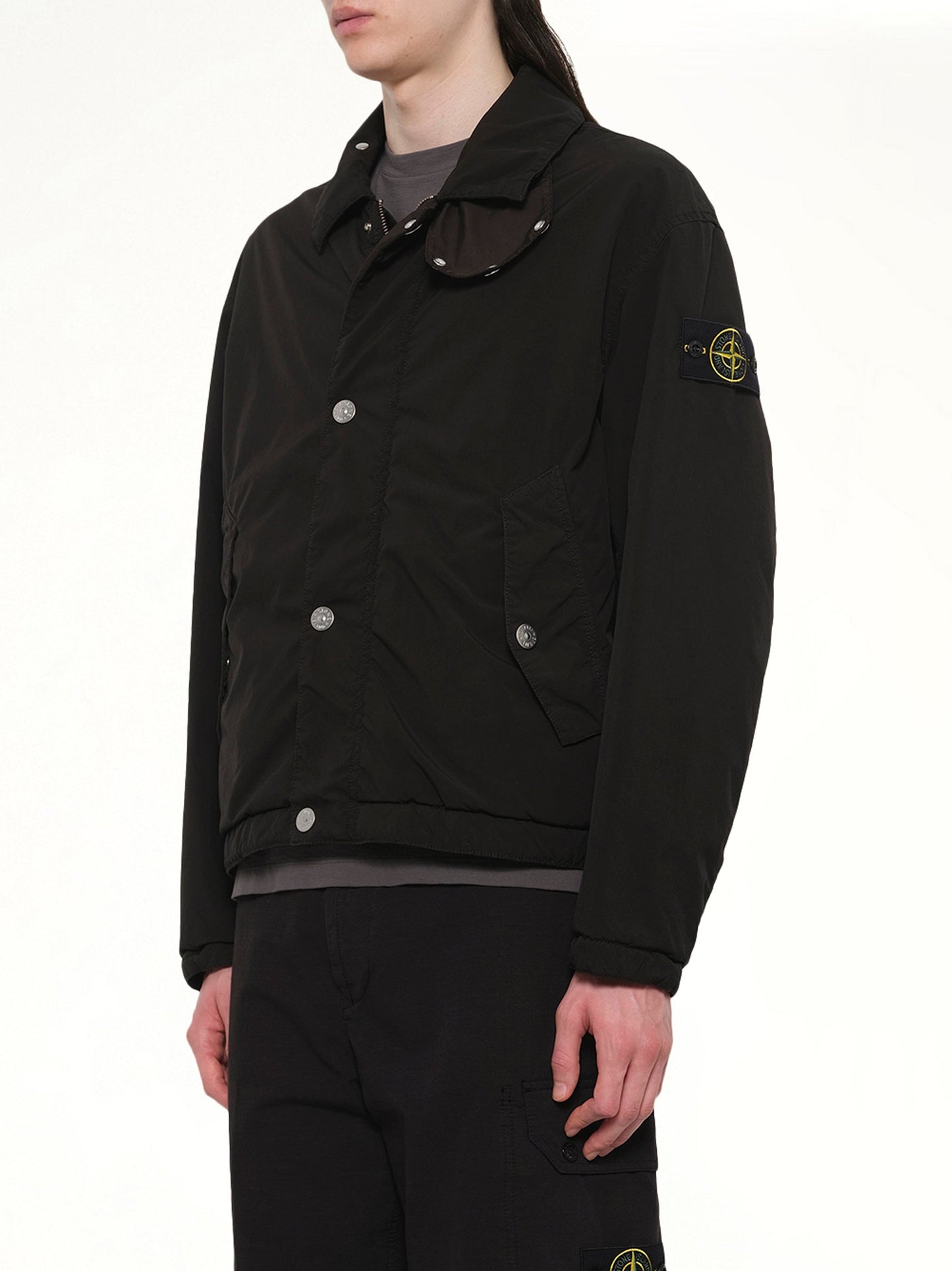 STONE ISLAND Q10001 Light Outerwear Jacket (Black)