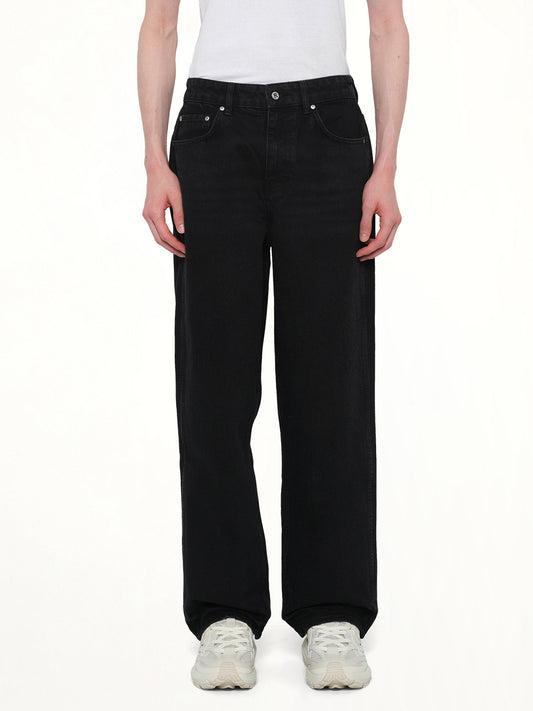 Image of Jeans. Product name - R3 Baggy Denim Jeans in Black colour by brand - REPRESENT