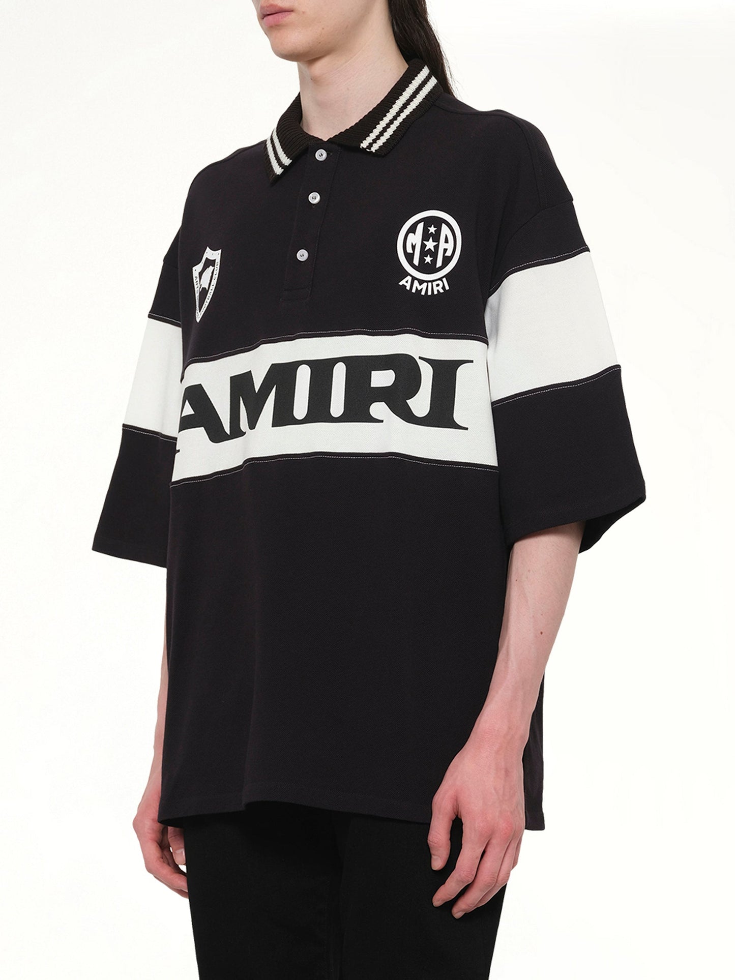 Amiri Sport Oversized Polo (Black)