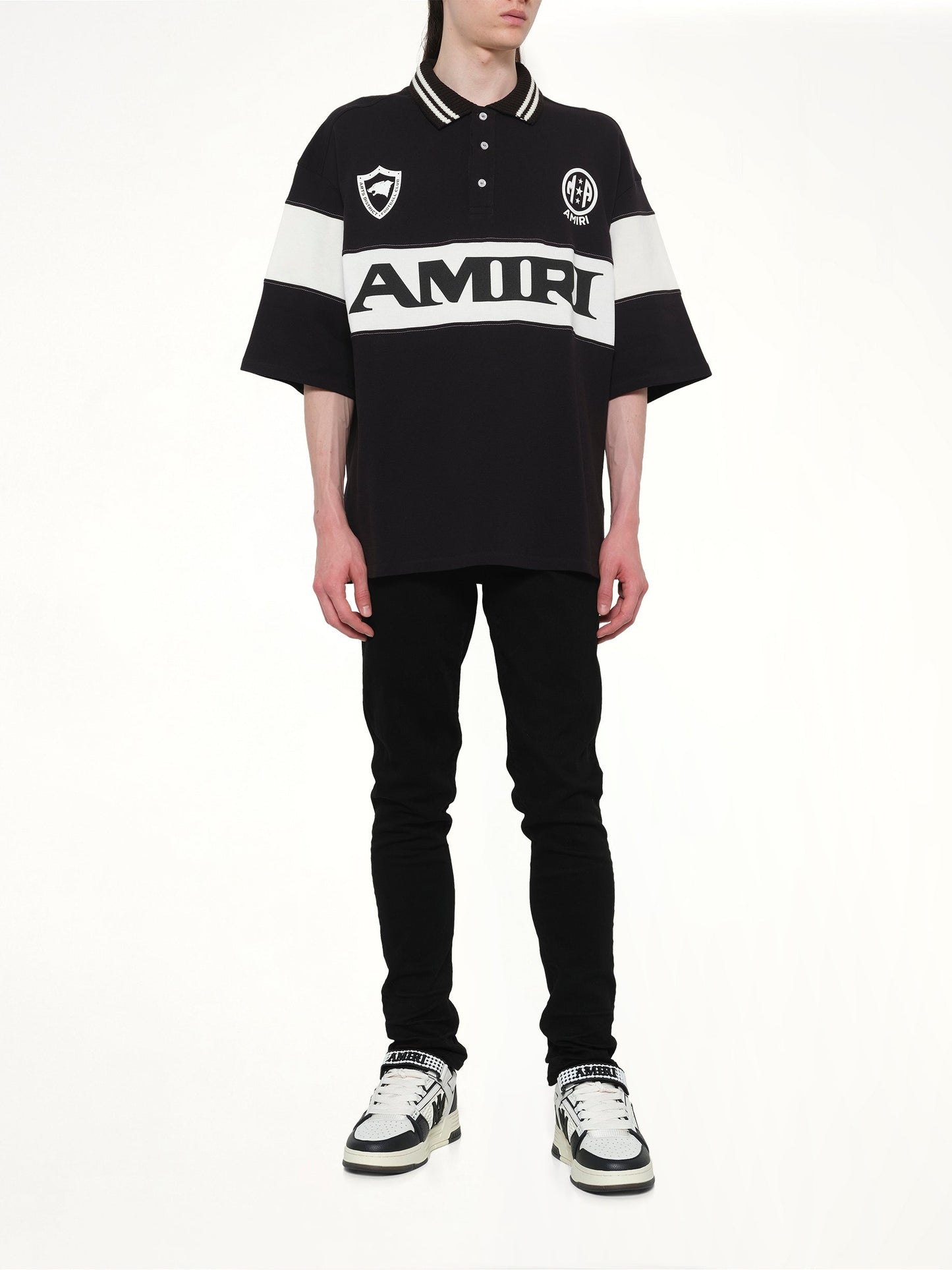 Amiri Sport Oversized Polo (Black)