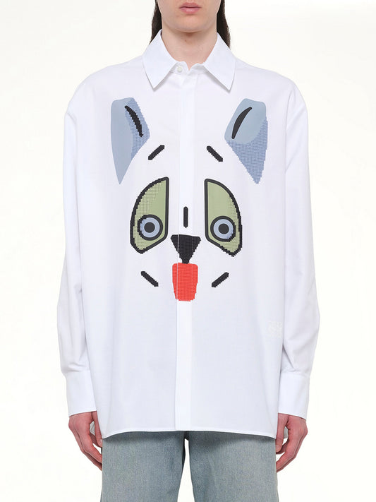 Image of Shirts. Product name - Louis Wain Shirt in White colour by brand - LOEWE