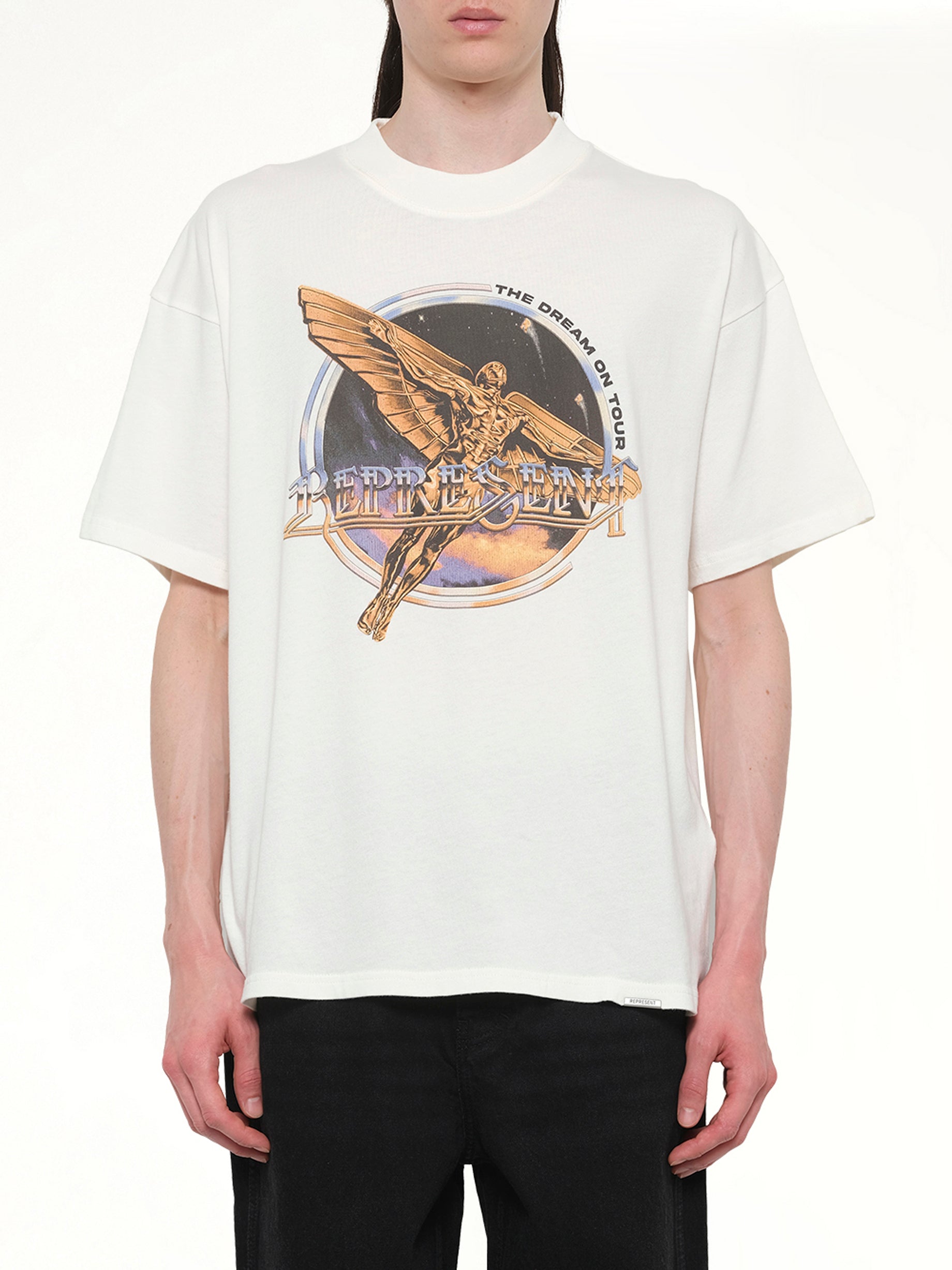 Image of T-Shirts. Product name - Golden Tour T-Shirt in White colour by brand - REPRESENT