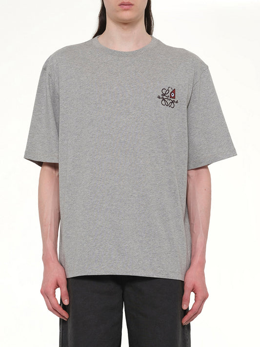 Image of T-Shirts. Product name - Loose Fit T-Shirt in Grey colour by brand - LOEWE