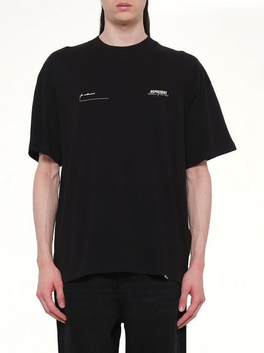 Image of T-Shirts. Product name - Patron of the Club T-Shirt in Black colour by brand - REPRESENT