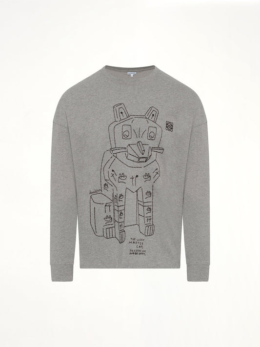 LOEWE Louis Wain Long Sleeve T-Shirt (Grey Melange)