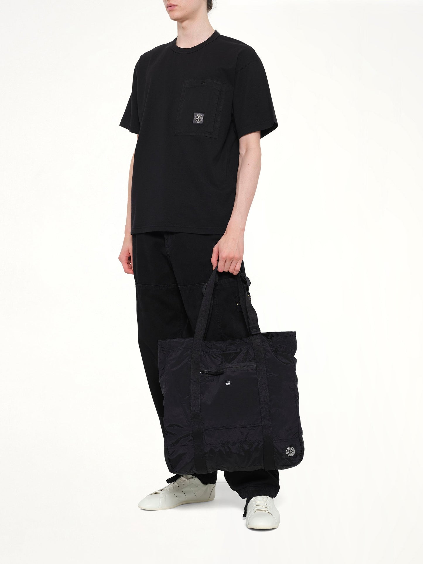 STONE ISLAND 9200012 Tote Bag (Black)
