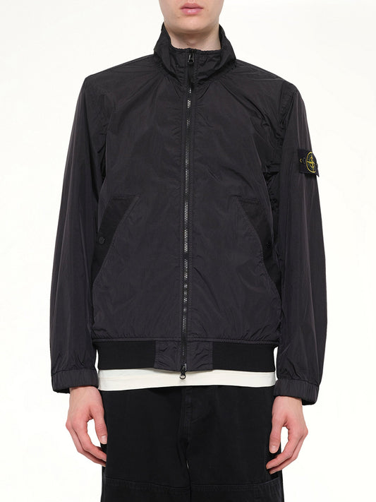 Image of Coats & Jackets. Product name - 4100002 Crinkle Reps Jacket in Black colour by brand - STONE ISLAND