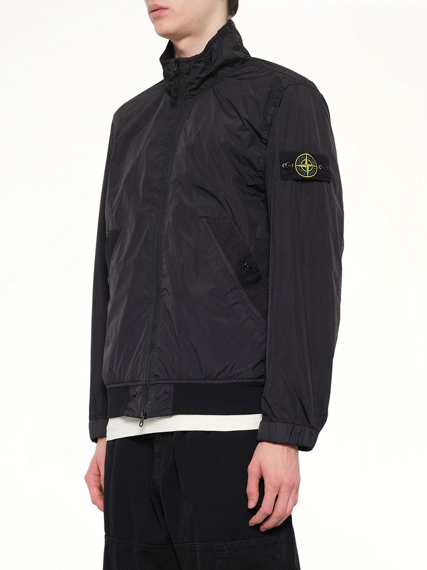 STONE ISLAND 4100002 Crinkle Reps Jacket (Black)