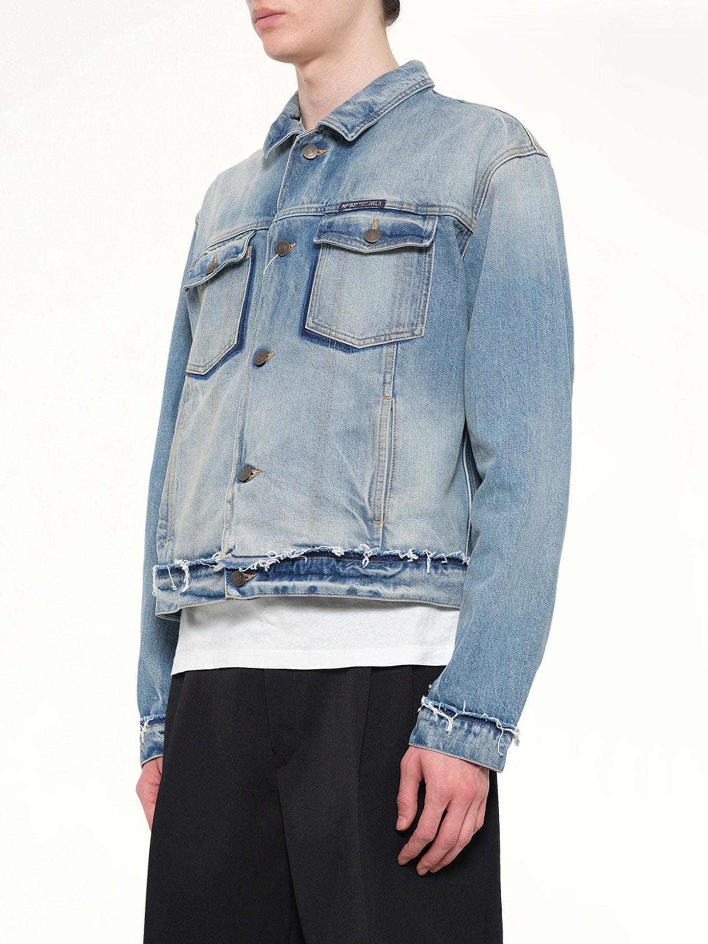 MAISON MARGIELA Washed Denim Jacket (Blue)