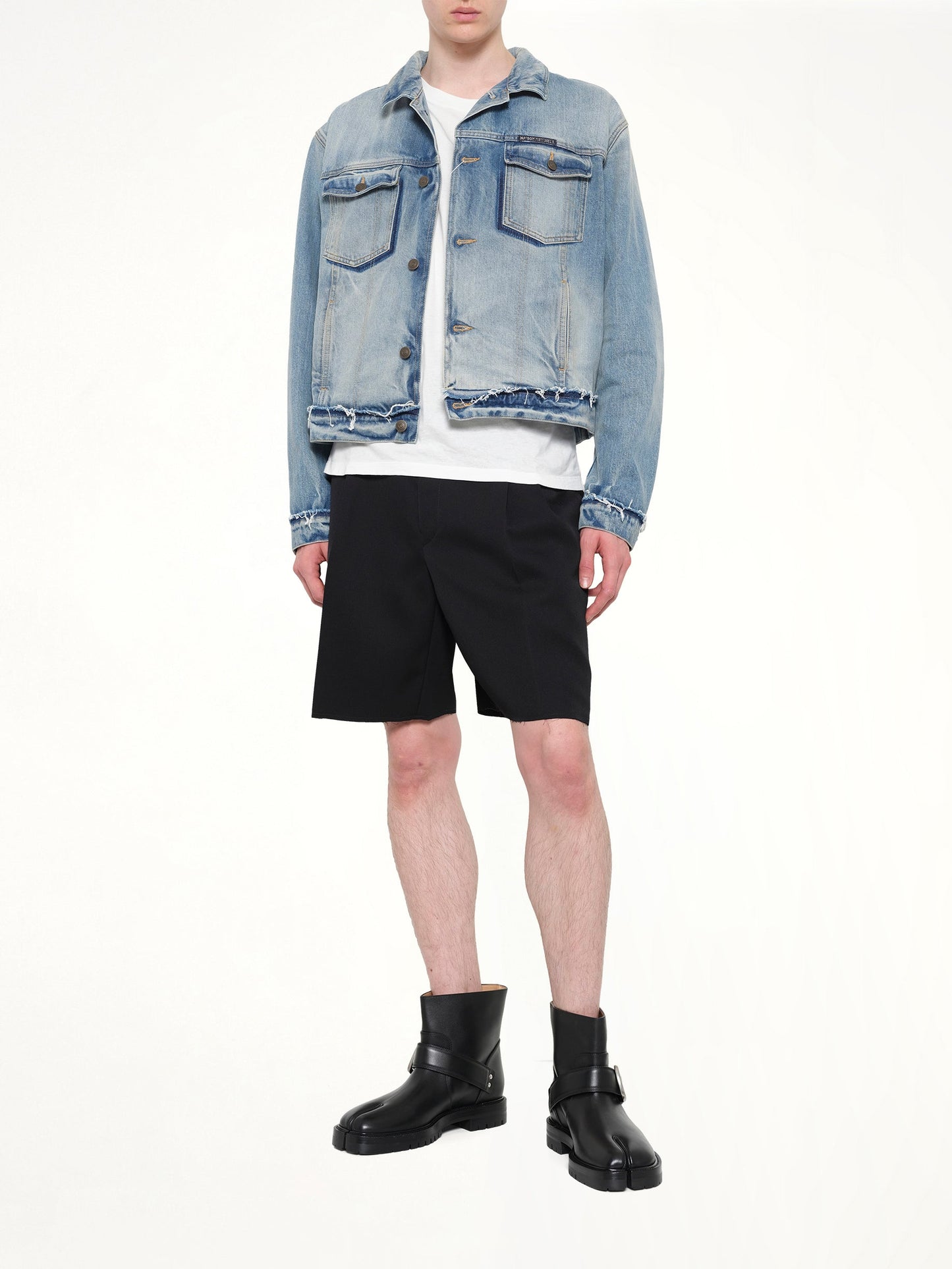 MAISON MARGIELA Washed Denim Jacket (Blue)