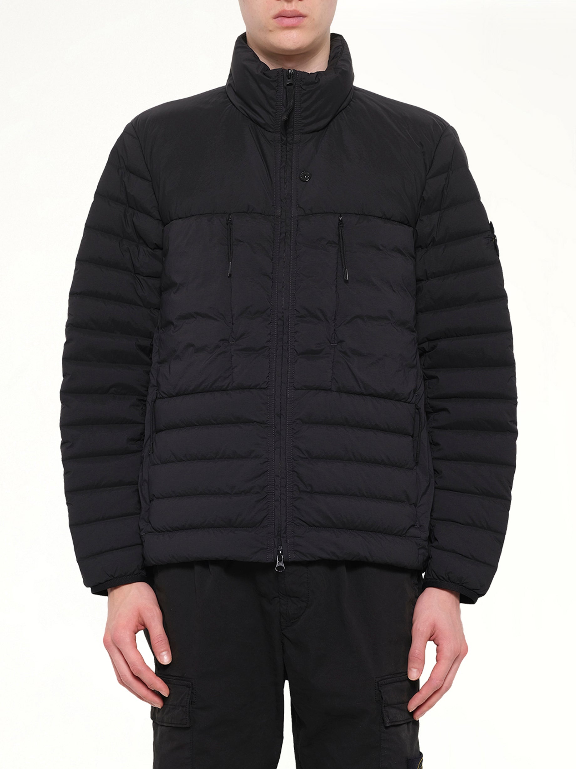 Image of Coats & Jackets. Product name - 4100106 Jacket in Black colour by brand - STONE ISLAND