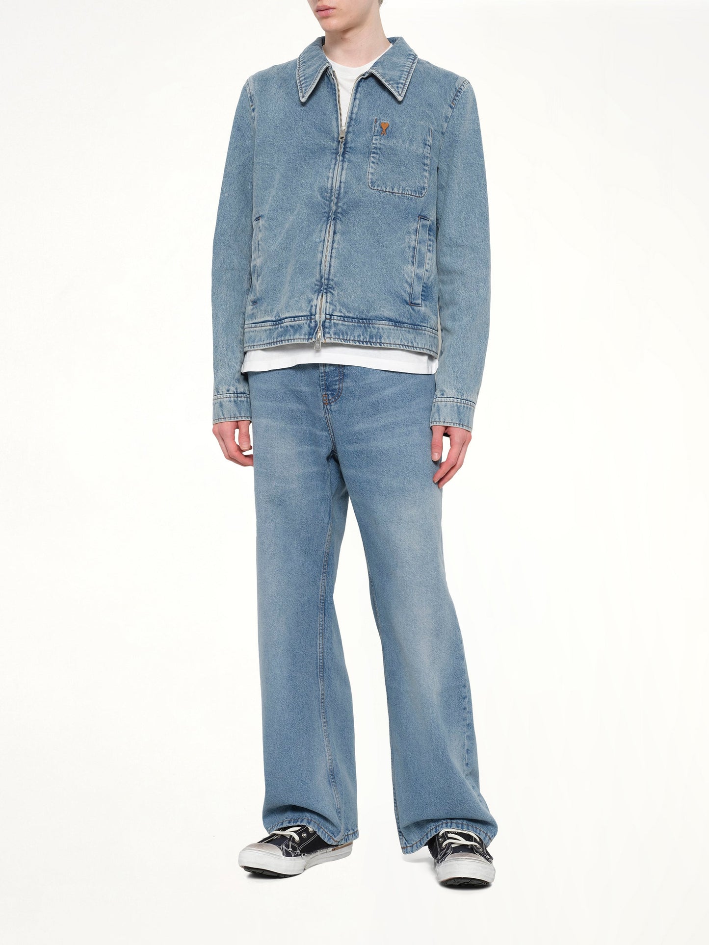 AMI PARIS Large Fit Jeans (Blue)