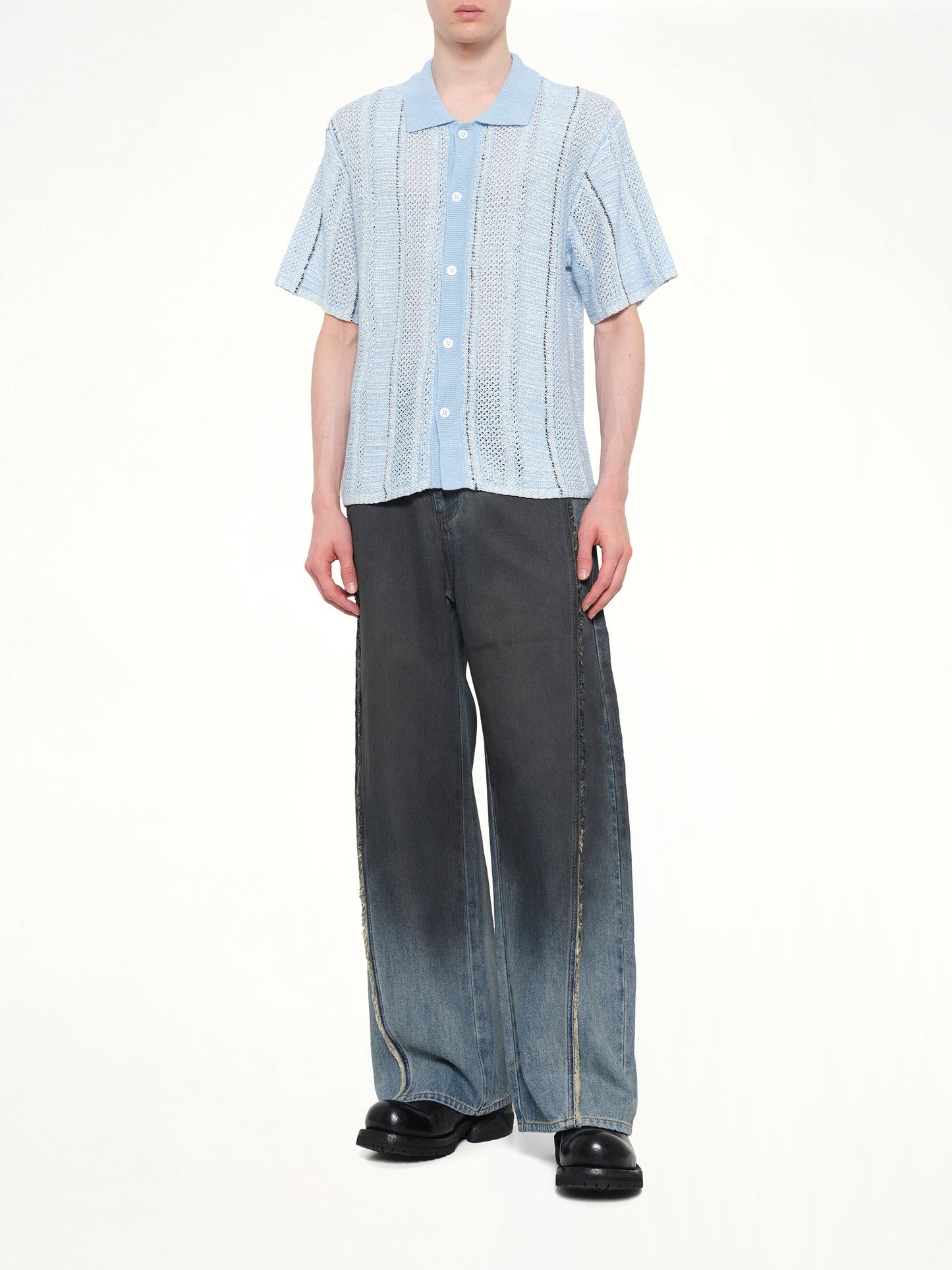 FENG CHEN WANG Knited Shirt (Blue)