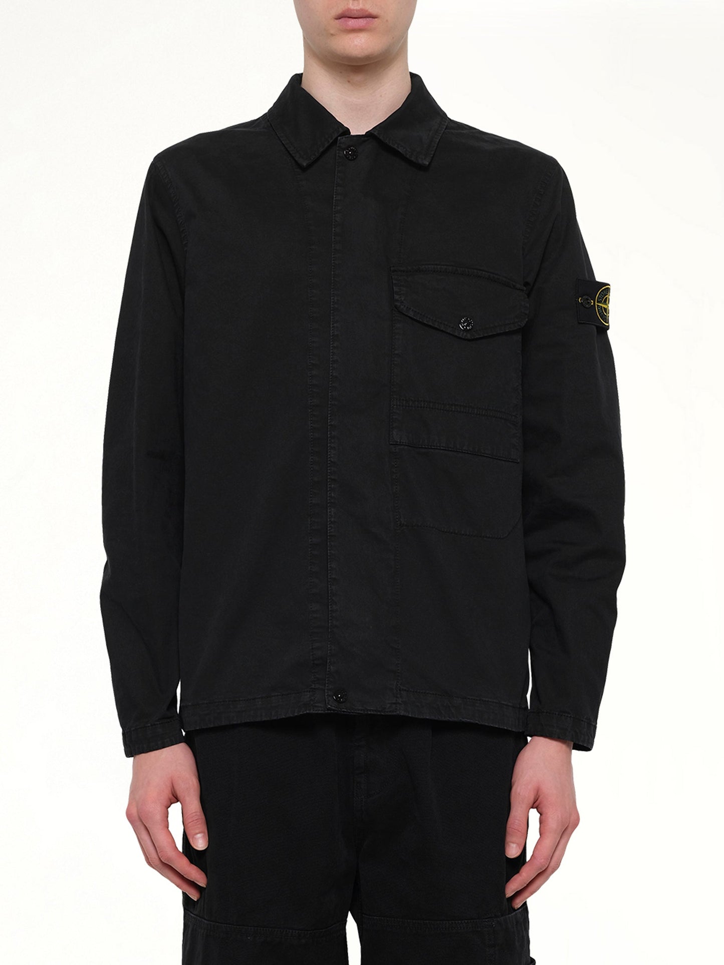 Image of Shirts. Product name - 1200001 Shirts in Black colour by brand - STONE ISLAND